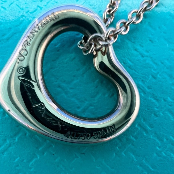 🔴Authentic TIFFANY & CO 18K ROSE GOLD Open Heart Necklace 🔴 - Picture 7 of 13